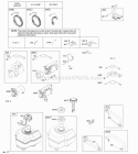 Alternator Electric Starter Fuel Supply Ignition Diagram and Parts List for 21P214-0126-E1  Briggs and Stratton Engine
